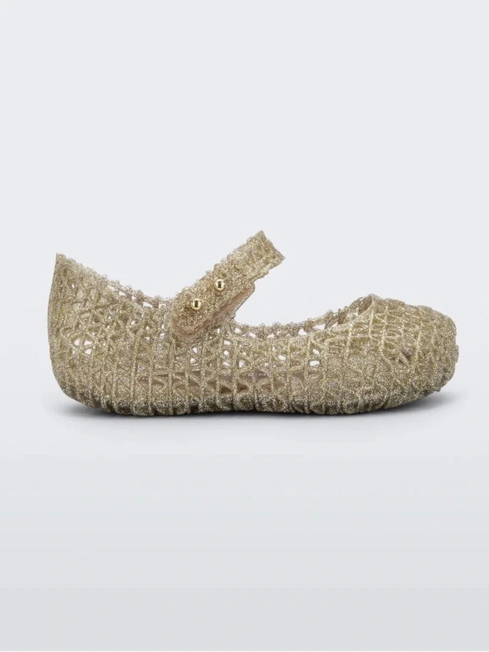 NWT MINI MELISSA Campana Baby Mary Jane Flats | Gold Size 9T MSRP $65